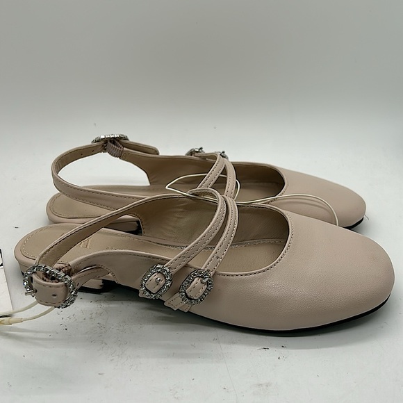 Zara NWT Blush Pink Rhinestone Ballet Slippers Flats Shoes **Size 31/US 13-1/2** - Picture 3 of 6